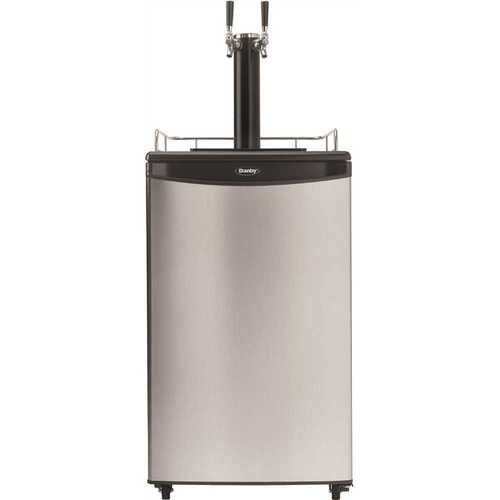 Danby Products DKC054A1BSL2DB 5.4 cu. ft. Dual-Tap Full Size Beer kegerator Dispenser in Stainless Steel