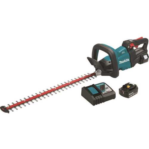 Makita XHU07T Cordless Hedge Trimmer Kit, 5 Ah, 18 V Battery, Lithium-Ion Battery, 0.375 in Cutting Capacity, Teal