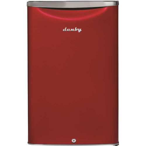 Danby Products DAR044A6LDB Contemporary Classic 4.4 cu. ft. Mini Fridge in Metallic Red without Freezer