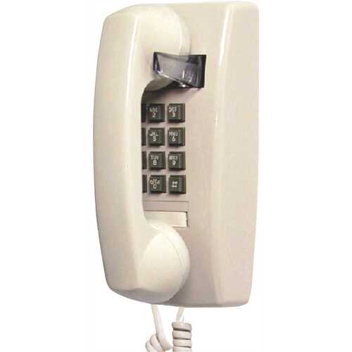 Wall Corded Telephone with Volume Control, Beige