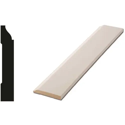 623 1/2 in. x 3 1/4 in. x 96 in. Primed MDF Baseboard Moulding ( a 8 Total Linear Feet) White