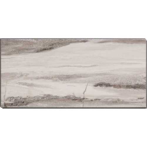 23.23 in. L x 11.1 in. W Louvre Granite No Grout Vinyl Wall Tile (17.9 sq. ft./case) Grey