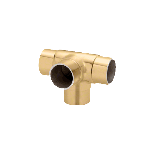 Polished Brass Side Outlet Tee for 1-1/2" Tubing