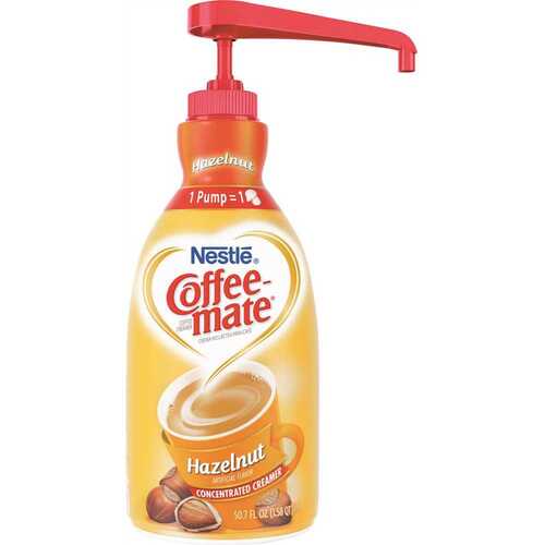 NESTLE NES31831 Coffee-Mate 1.5 l Coffee Creamer Hazelnut in Liquid Pump Bottle