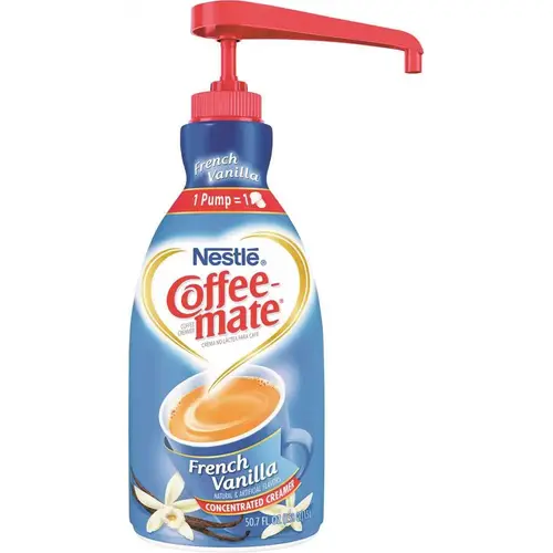 NESTLE NES31803 Coffee-Mate 1.5 l French Vanilla Coffee Creamer in Liquid Pump Bottle