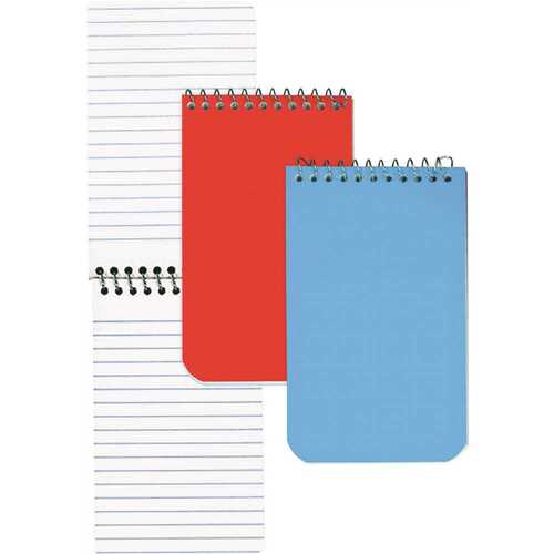 Rediform RED31120 3 in. x 5 in. Wirebound Memo Book Narrow Rule, White (60 Sheets/Pad)