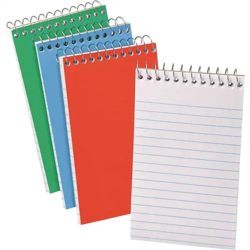 3 in. x 5 in. Wirebound Pocket Memo Book Narrow Rule, White (60-Sheet, )