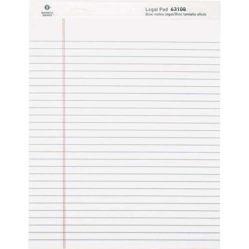 Business Source BSN63108 Micro-perforated Legal Ruled Pads