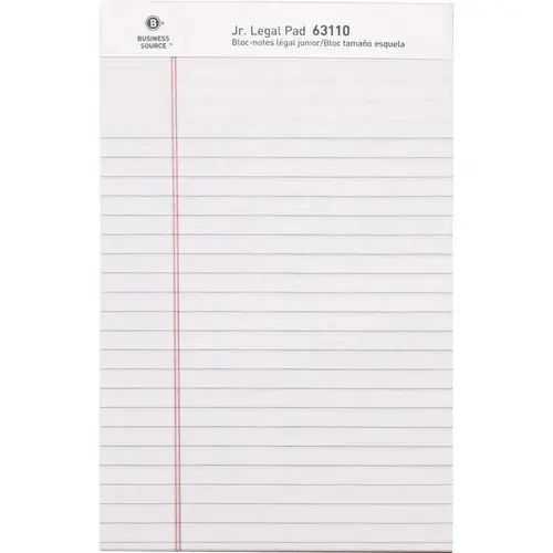 Business Source BSN63110 Micro-perforated Legal Ruled Pads- Junior Legal