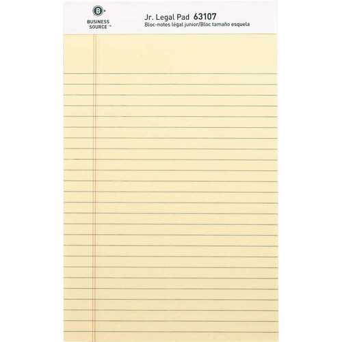 Business Source BSN63107 Micro-perforated Legal Ruled Pads - Junior Legal