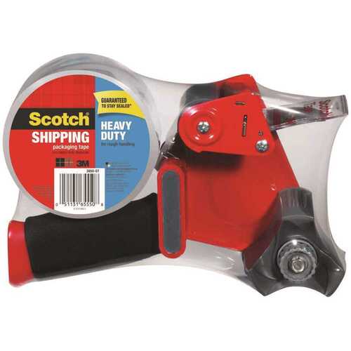 SCOTCH 3850-ST-DC 1.88 in. x 54.6 yds. Heavy Duty Shipping Packaging Tape with Dispenser
