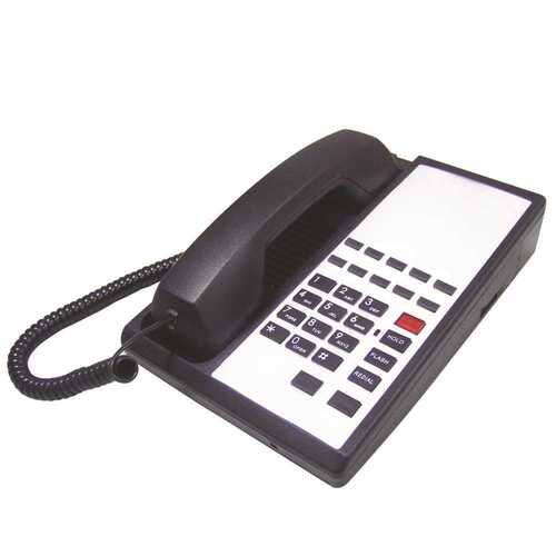 Lodging Star 852008 Guestroom Phone HTP Series Corded, with Speaker and 10 Memory, Black