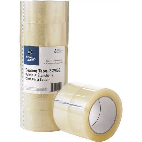 Business Source BSN32956 1-7/8 in. x 164 ft. Packaging Tape, 3 in. Core, Clear