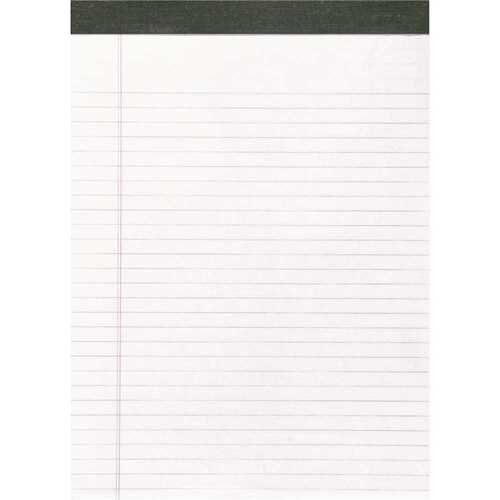 8-1/2 in. x 11-3/4 in. Pad 8-1/2 in. x 11 in. Sheets Recycled Legal Pad, White (40/Pad Dozen)