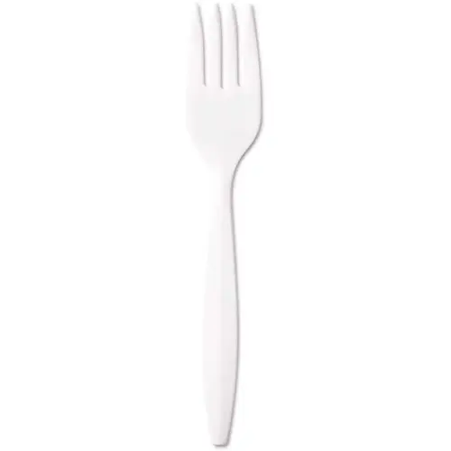 DIXIE FORK MEDIUM WEIGHT POLYPROPYLENE WHITE 6 INCH - pack of 1000