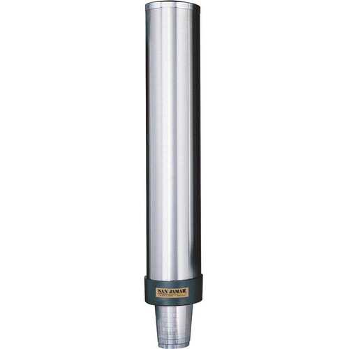 SAN JAMAR C3400P Large Water Cup Dispenser with Removable Cap Wall Mounted in Stainless Steel