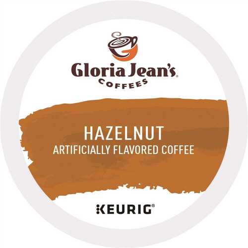 K-Cup Pod, Hazelnut Flavor, Yes Caffeine, Medium Roast Box - pack of 96