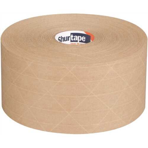 WP 100 5 mils 70 mm x 115 m (2.75 in. x 125 yds.) Water Activated Paper Tape, Natural - pack of 8