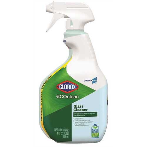 CLOROX 60277 Ecoclean Glass Cleaner Spray Bottle 32oz