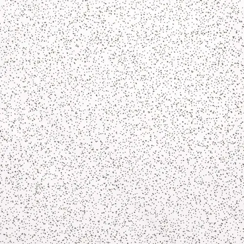 Acoustic Ceiling Panel, 2 ft L, 2 ft W, 5/8 in Thick, Non-Directional Pattern, Fiberboard, White - pack of 16