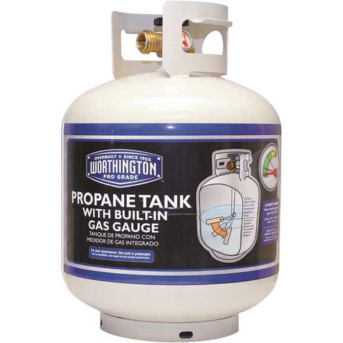 Worthington 308551 Propane Gas Cylinder, 20 lb Tank, Steel