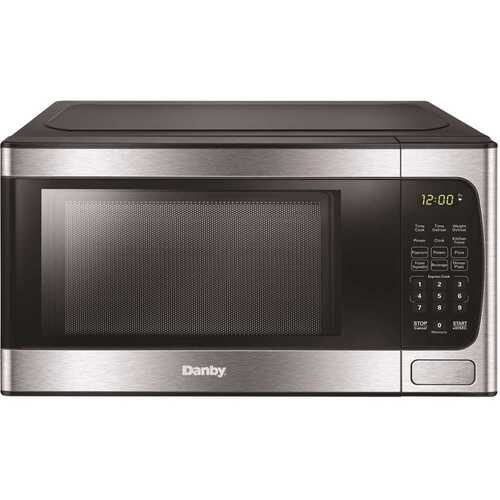 0.9 cu. ft. Countertop Microwave in Black and Stainless