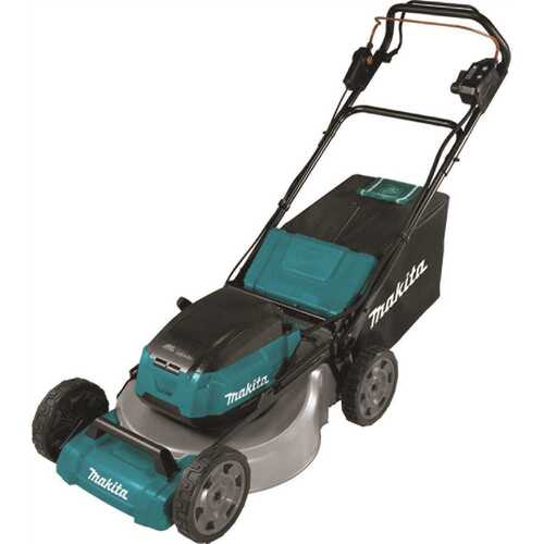 Lawn Mower, 5 Ah, 18 V Battery, Lithium-Ion Battery, 21 in W Cutting, 1-Blade Teal