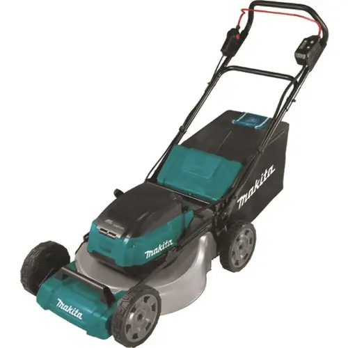 Lawn Mower, 5 Ah, 18 V Battery, Lithium-Ion Battery, 21 in W Cutting, 1-Speed, 1-Blade Teal