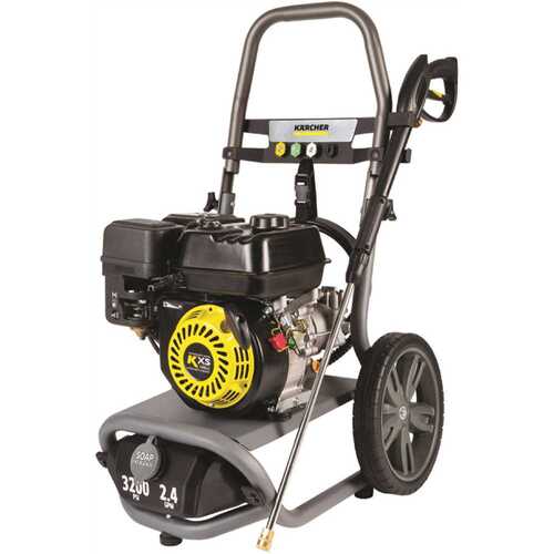 1.107.387.0 Pressure Washer, Gas, 196 cc Engine Displacement, Axial Cam Pump, 3200 psi Operating, 2.4 gpm