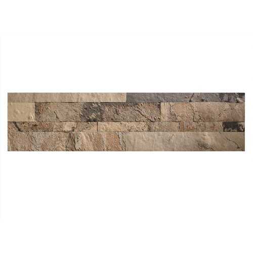 ASPECT A90-81 23.6 in. x 5.9 in. Medley Slate Peel and Stick Stone Decorative Tile Backsplash