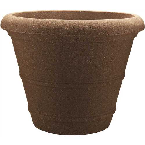 Southern Patio RVN2006GB Veranda 20 in. dia Granite Brown Resin. Planter - pack of 6