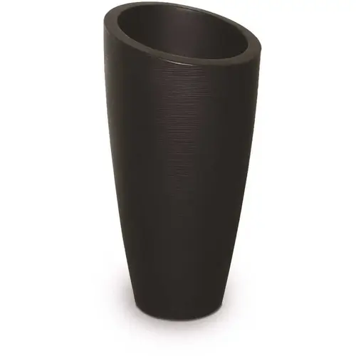 Mayne 8880-B Modesto 32 in. Round Black Polyethylene Planter