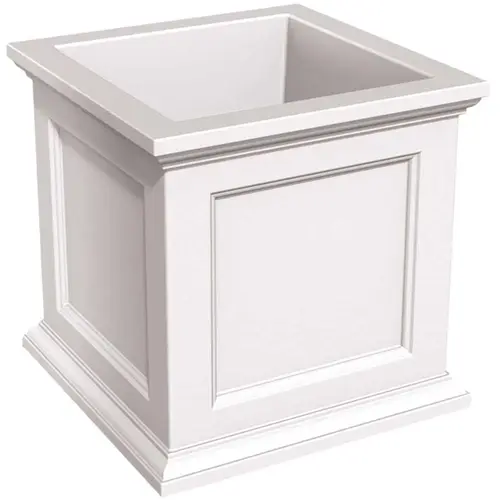 Fairfield 28 in. Square White Polyethylene Planter