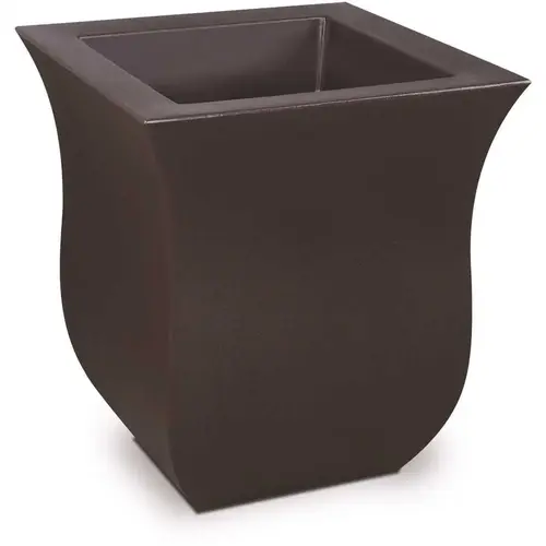 Mayne 5873-ES Valencia 16 in. Square Espresso Polyethylene Planter
