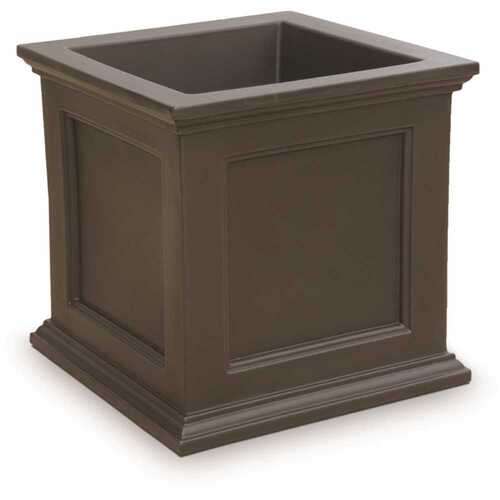 Fairfield 28 in. Square Espresso Polyethylene Planter