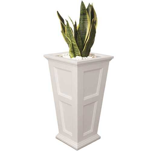 Fairfield 28 in. Tall Self-Watering White Polyethylene Planter