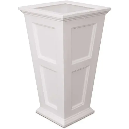 Mayne 8801-W Fairfield 40 in. Tall White Polyethylene Planter