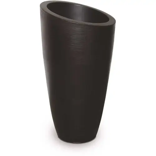 Mayne 8881-B Modesto 42 in. Round Black Polyethylene Planter