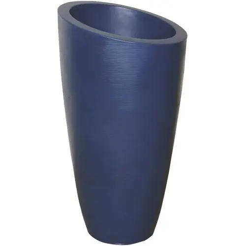 Modesto 42 in. Round Neptune Blue Polyethylene Planter