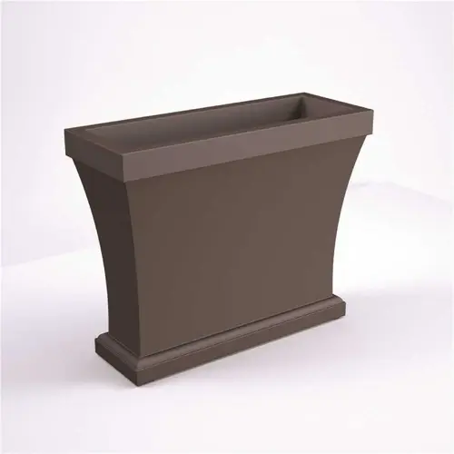 Bordeaux 40 in. Espresso Polyethylene Trough Planter