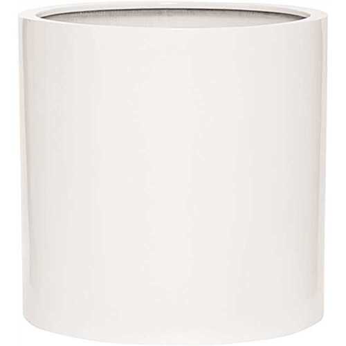 Vasesource CAMBRIDGE20WHS Cambridge 20 in. x 20 in. x 20 in. Glossy White Fiberstone Planter