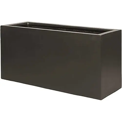 Cube 24 in. x 24 in. Matte Gray Fiberstone Square Cube Planter