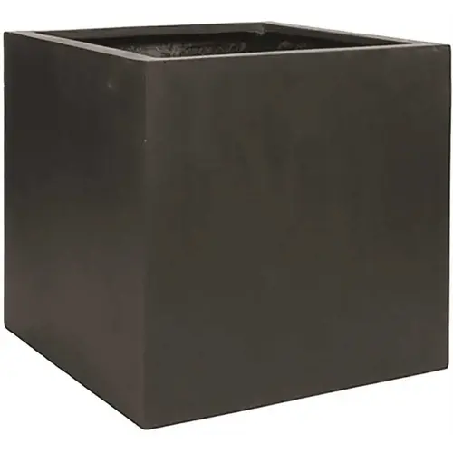 39 in. x 17 in. Grey Tapered Fibestone Square Planter/Pot Gray