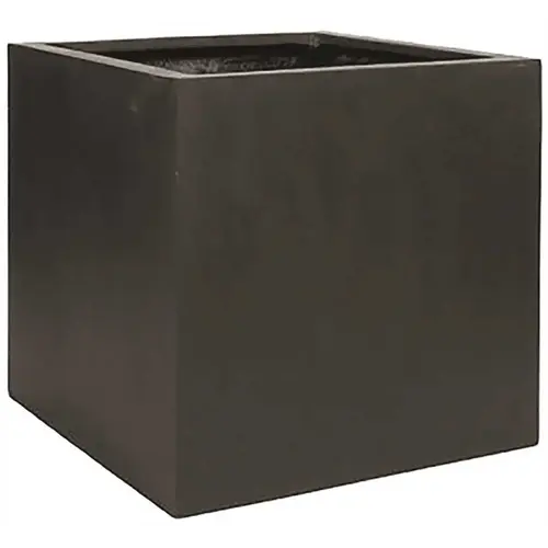 Cube 20 in. x 20 in. Glossy White Fiberstone Square Cube Planter