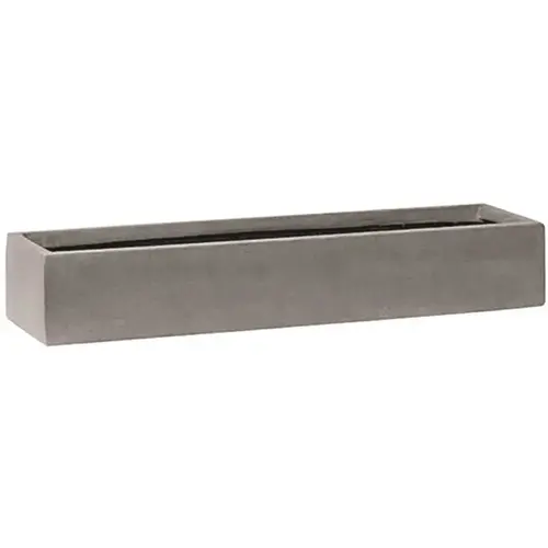 Carlo 3.75 in. x 6 in. x 23.5 in. Gray Fiberstone Planter