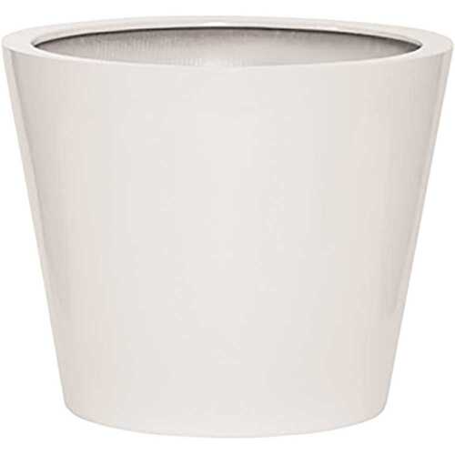 Vasesource ESSEX1620WHS Essex 15.75 in. x 19.75 in. x 19.75 in. Glossy White Fiberstone Planter