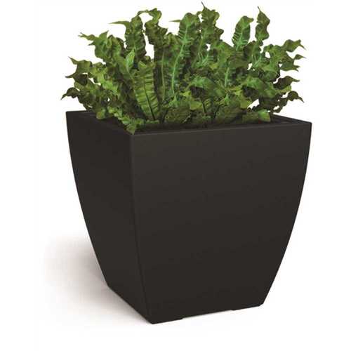 Kobi 24 in. x 24 in. Black Polyethylene Self-Watering Planter