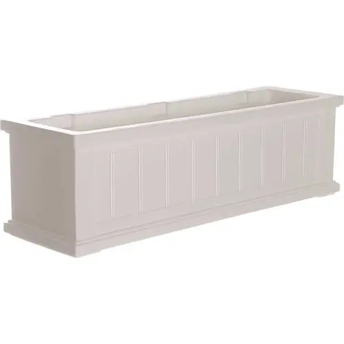 Cape Cod 36 in. x 11 in. Self-Watering White Polyethylene Window Box