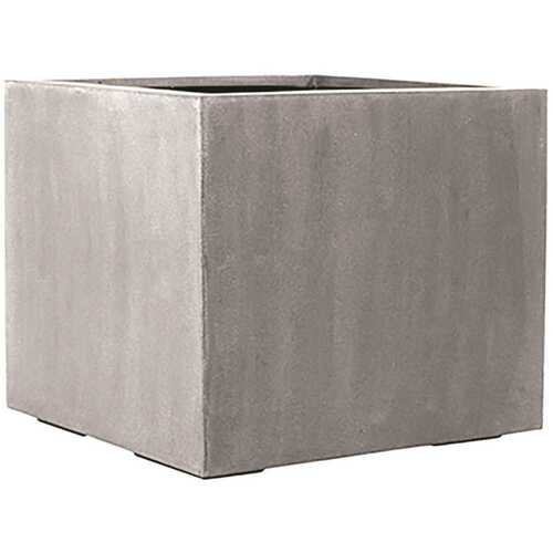 Vasesource E1077-S1-03 32.5 in. x 35.5 in. x 35.5 in. Jumbo Lg Black Cube Fiberstone Planter