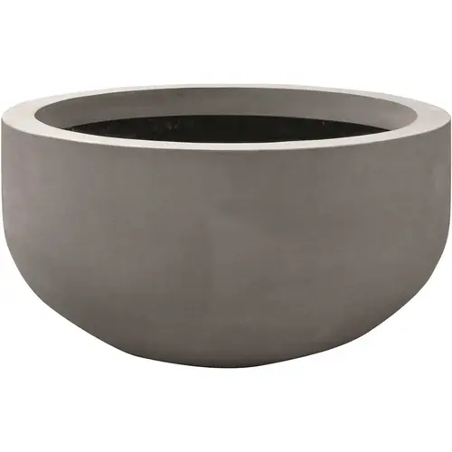 19.75 in. x 36.25 in. x 36.25 in. City Sm Natural Gray Round Bowl Fiberstone Planter